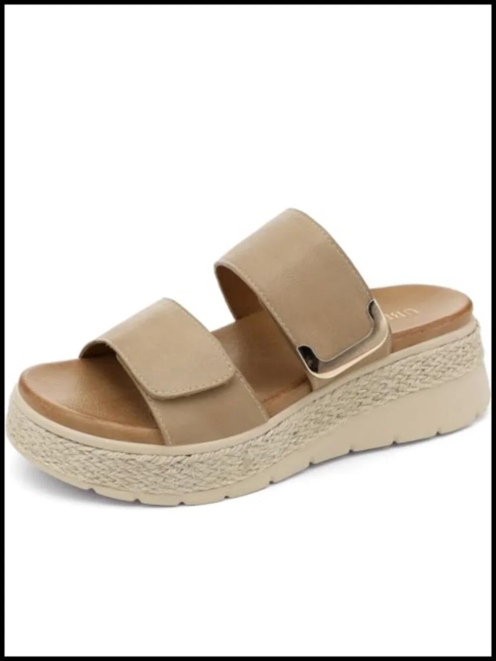 Orthopedic Platform Wedge Sandals Arch Support Cushioned Espadrille Slides
